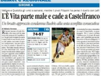 L’E’ Vita parte male e cade a Castelfranco